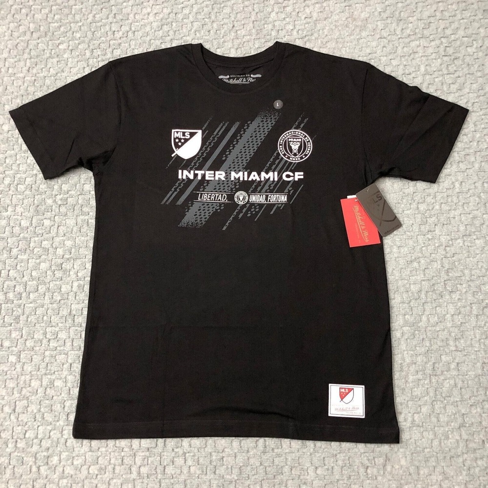 Inter Miami CF Shirt Mens Large Black MLS Soccer Mitchell & Ness Graphic Tee